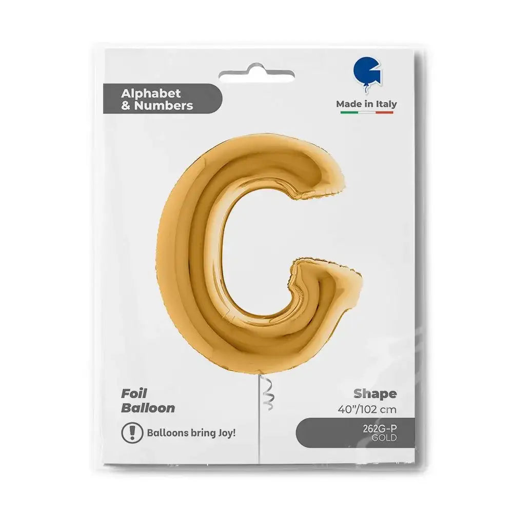 Letter Ballon G Goud 102 cm - Ballonnenshop.nl