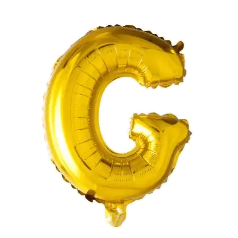 Letter Ballon G - Goud - 41 cm - Ballonnenshop.nl