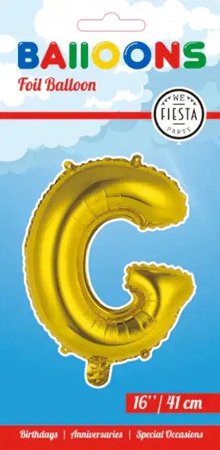Letter Ballon G - Goud - 41 cm - Ballonnenshop.nl