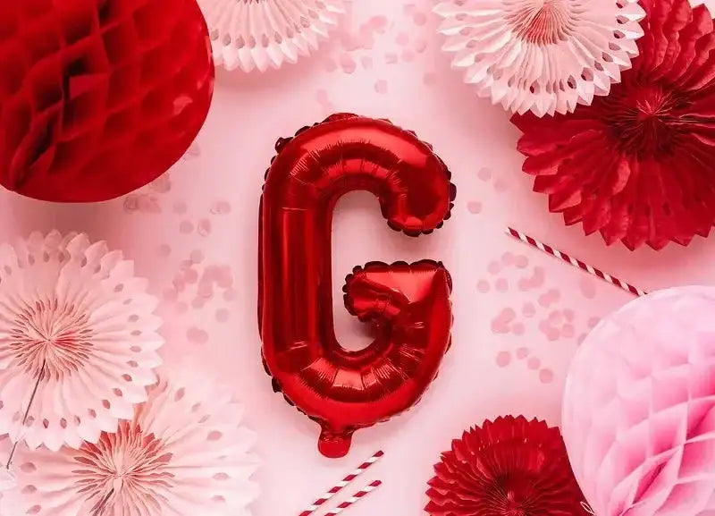 Letter Ballon G Rood - 35 cm - Ballonnenshop.nl