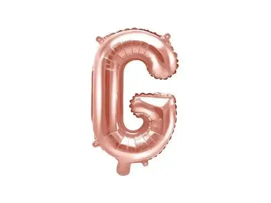 Letter Ballon G Rose Goud - 35 cm - Ballonnenshop.nl
