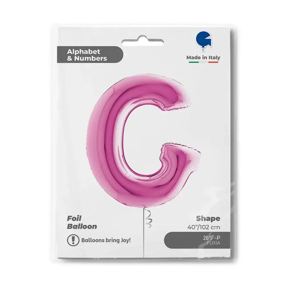 Letter Ballon G Roze - 102 cm - Ballonnenshop.nl