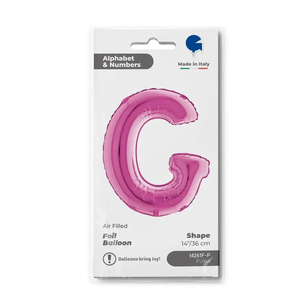 Letter Ballon G Roze - 35 cm - Ballonnenshop.nl