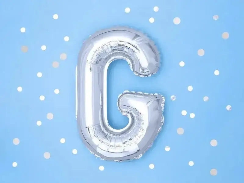 Letter Ballon G Zilver - 35 cm - Ballonnenshop.nl