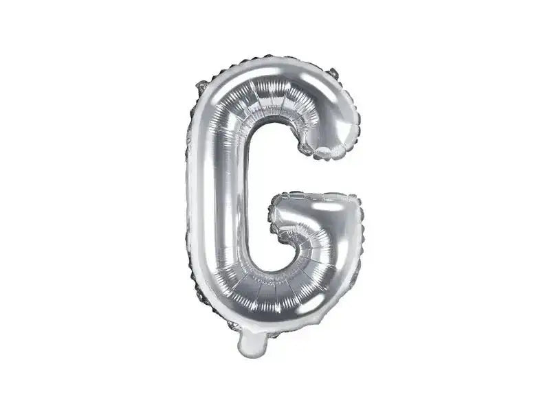 Letter Ballon G Zilver - 35 cm - Ballonnenshop.nl
