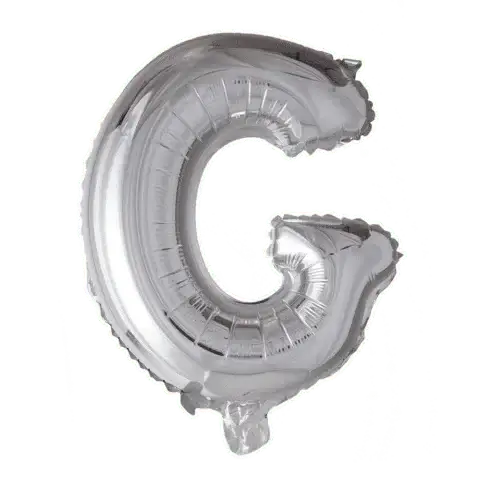 Letter Ballon G - Zilver - 41 cm - Ballonnenshop.nl