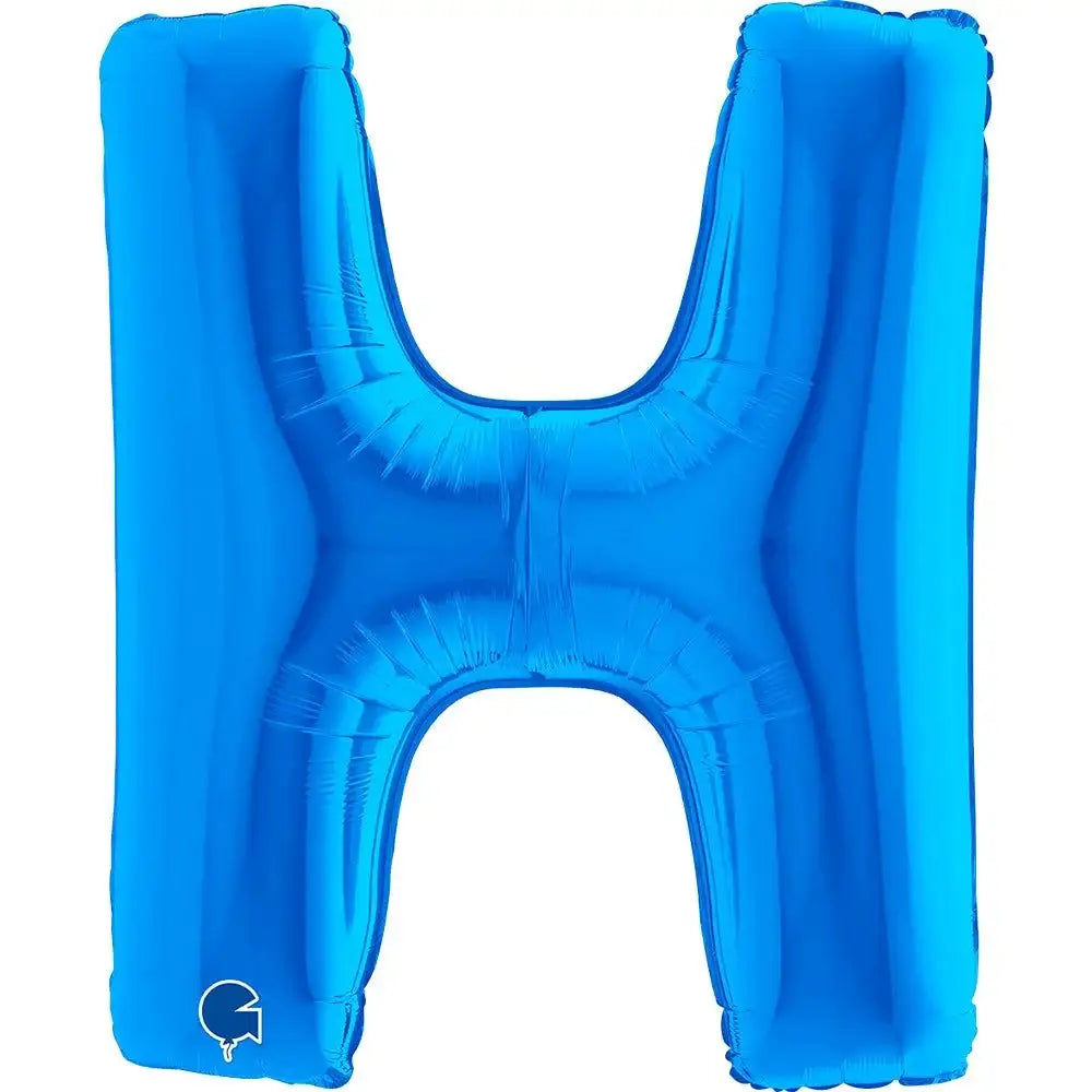 Letter Ballon H Blauw - 102 cm - Ballonnenshop.nl