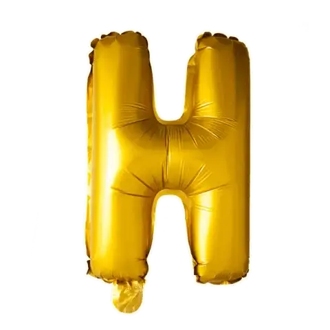 Letter Ballon H - Goud - 41 cm - Ballonnenshop.nl