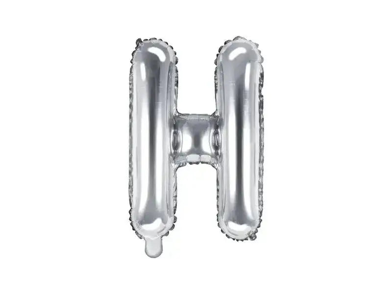 Letter Ballon H Zilver - 35 cm - Ballonnenshop.nl