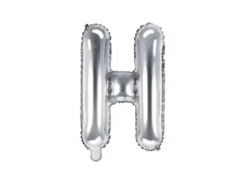 Letter Ballon H Zilver - 35 cm - Ballonnenshop.nl