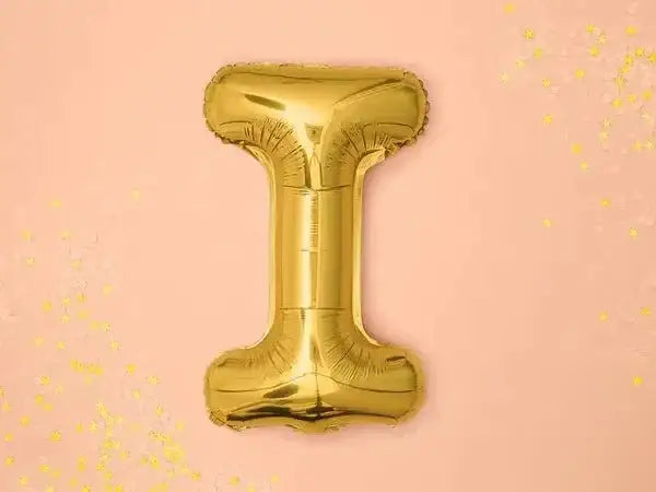 Letter Ballon I Goud - 35 cm - Ballonnenshop.nl