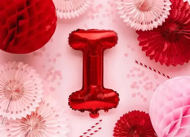Letter Ballon I Rood - 35 cm - Ballonnenshop.nl
