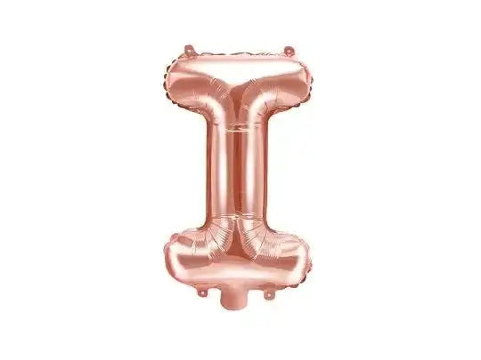 Letter Ballon I Rose Goud - 35 cm - Ballonnenshop.nl