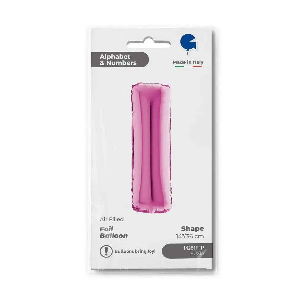 Letter Ballon I Roze - 35 cm - Ballonnenshop.nl