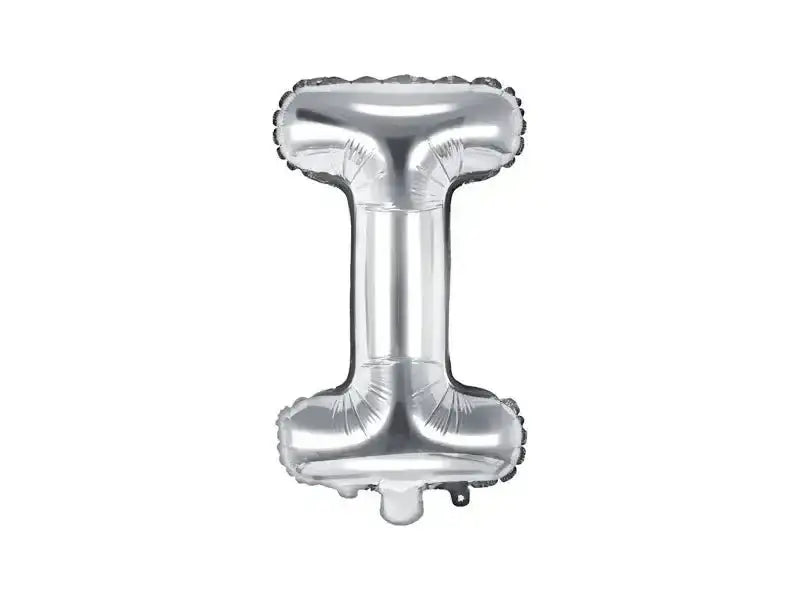 Letter Ballon I Zilver - 35 cm - Ballonnenshop.nl