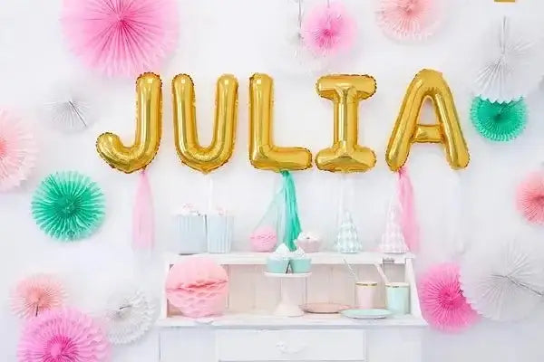 Letter Ballon J Goud - 35 cm - Ballonnenshop.nl