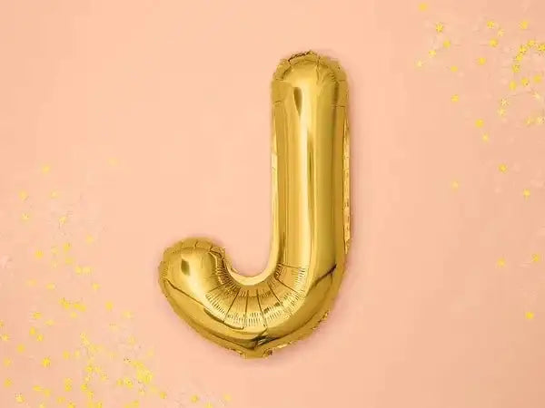 Letter Ballon J Goud - 35 cm - Ballonnenshop.nl