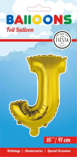 Letter Ballon J - Goud - 41 cm - Ballonnenshop.nl