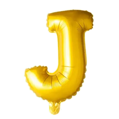 Letter Ballon J - Goud - 41 cm - Ballonnenshop.nl