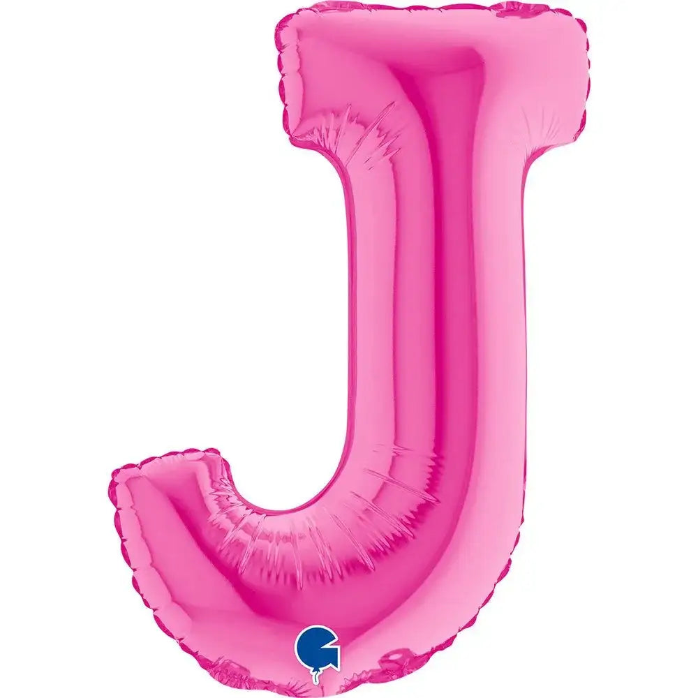 Letter Ballon J Roze - 35 cm - Ballonnenshop.nl