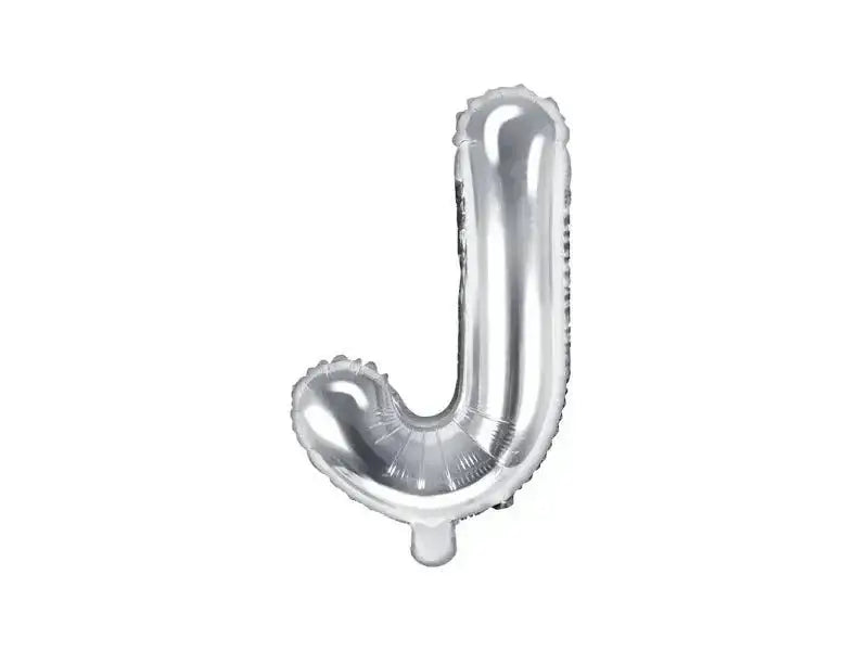 Letter Ballon J Zilver - 35 cm - Ballonnenshop.nl