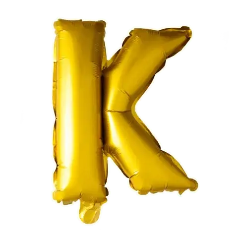 Letter Ballon K - Goud - 41 cm - Ballonnenshop.nl