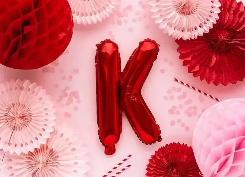 Letter Ballon K Rood - 35 cm - Ballonnenshop.nl