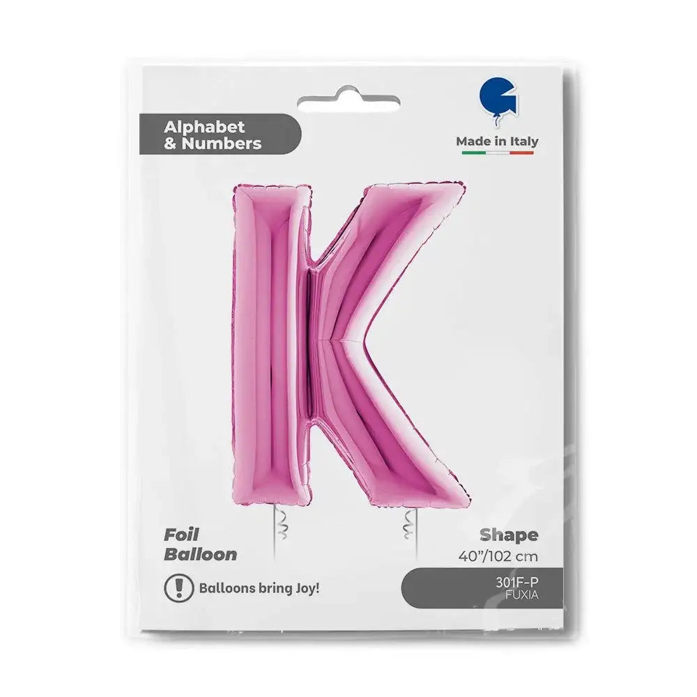 Letter Ballon K Roze - 102 cm - Ballonnenshop.nl