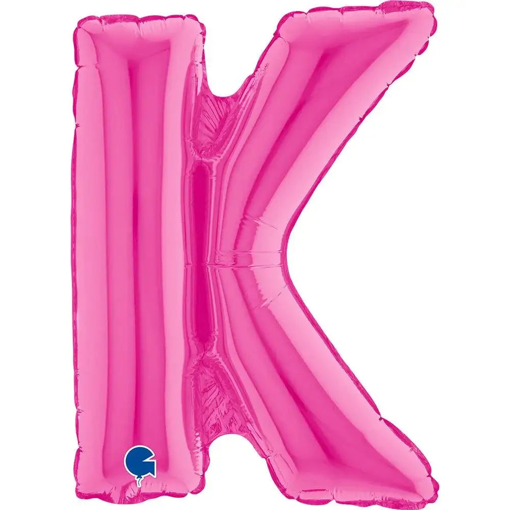 Letter Ballon K Roze - 35 cm - Ballonnenshop.nl