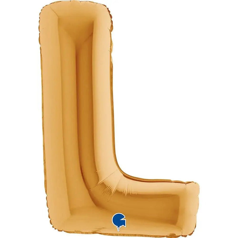 Letter Ballon L Goud 102 cm - Ballonnenshop.nl