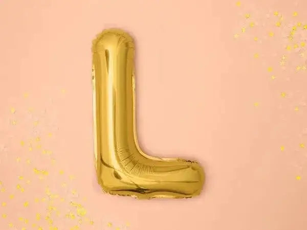 Letter Ballon L Goud - 35 cm - Ballonnenshop.nl