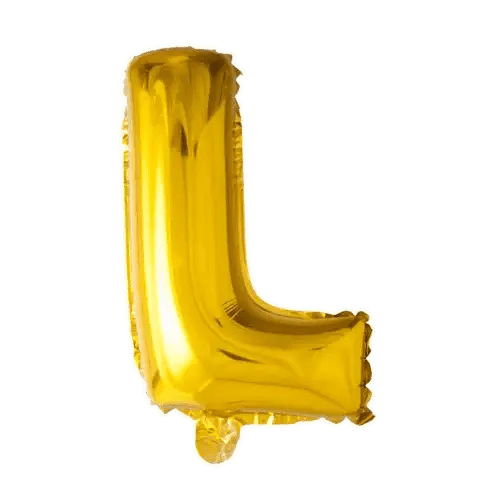 Letter Ballon L Goud - 41 cm - Ballonnenshop.nl
