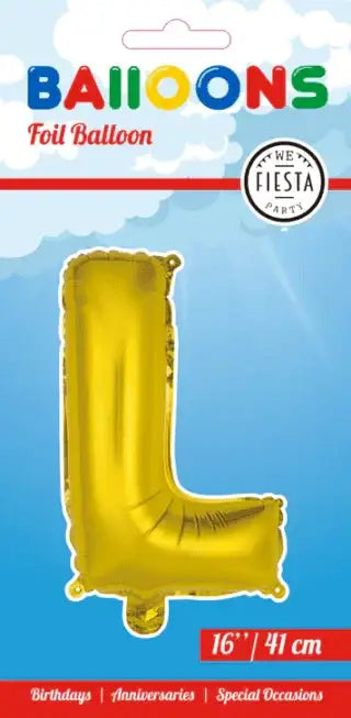 Letter Ballon L - Goud - 41 cm - Ballonnenshop.nl