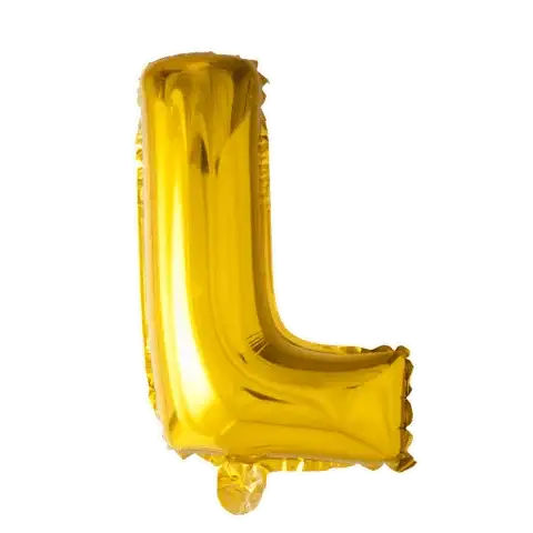 Letter Ballon L - Goud - 41 cm - Ballonnenshop.nl
