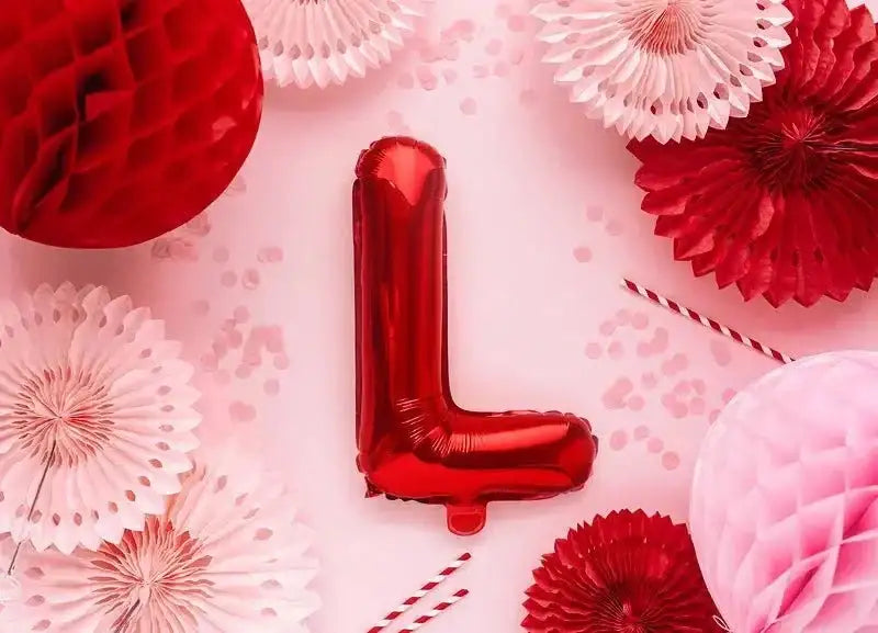 Letter Ballon L Rood - 35 cm - Ballonnenshop.nl