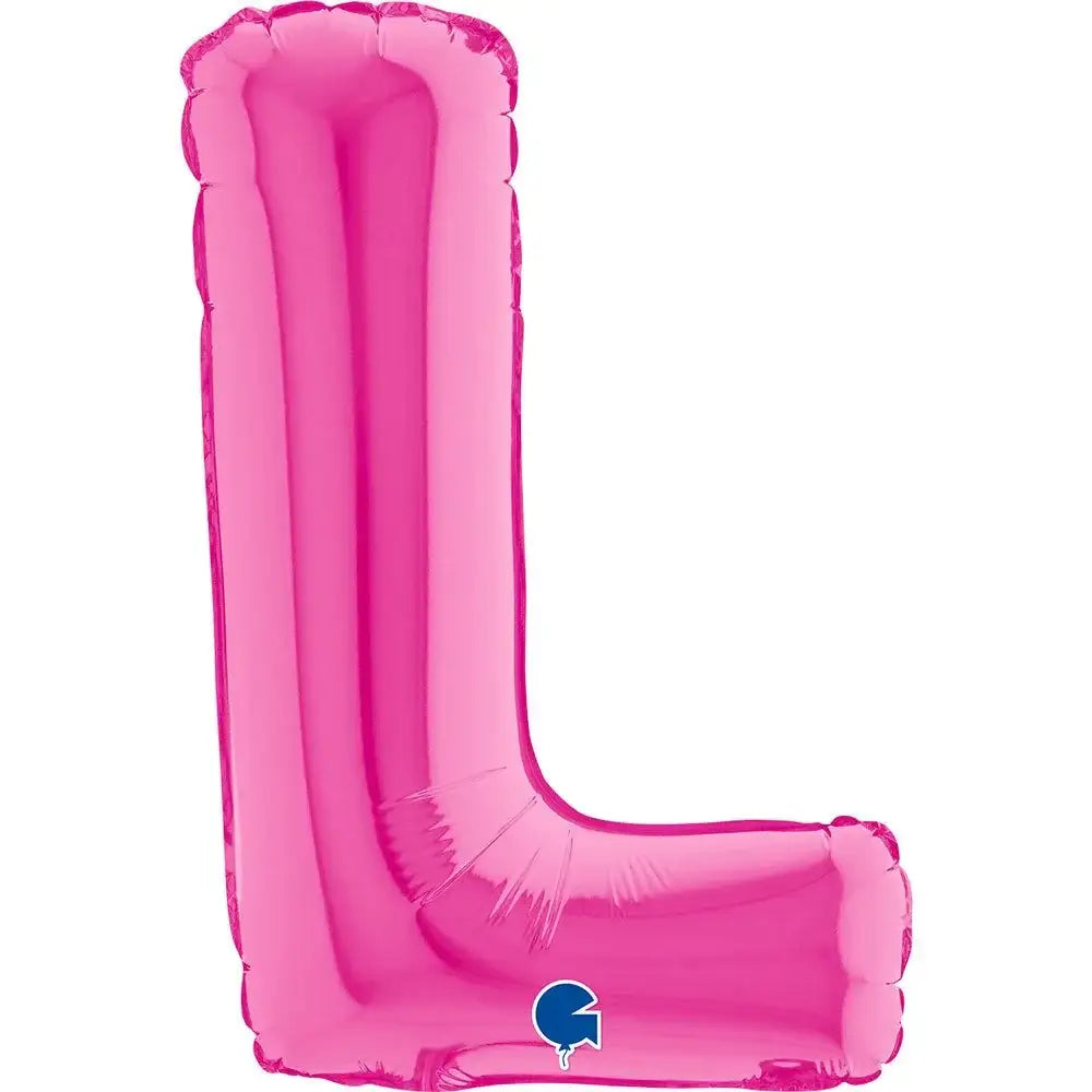 Letter Ballon L Roze - 35 cm - Ballonnenshop.nl