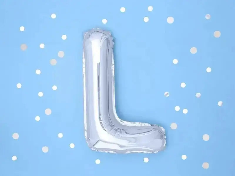 Letter Ballon L Zilver - 35 cm - Ballonnenshop.nl