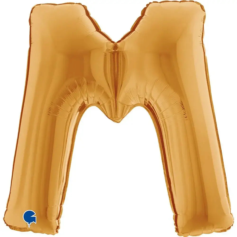 Letter Ballon M Goud 102 cm - Ballonnenshop.nl