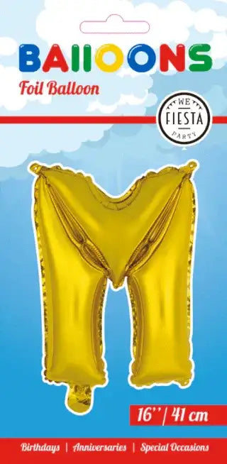 Letter Ballon M - Goud - 41 cm - Ballonnenshop.nl