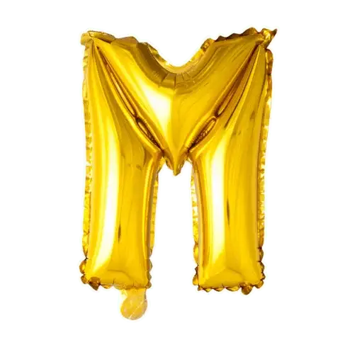 Letter Ballon M - Goud - 41 cm - Ballonnenshop.nl