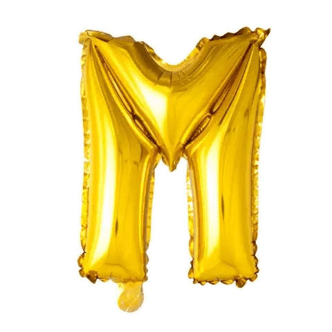 Letter Ballon M Goud - 41 cm - Ballonnenshop.nl