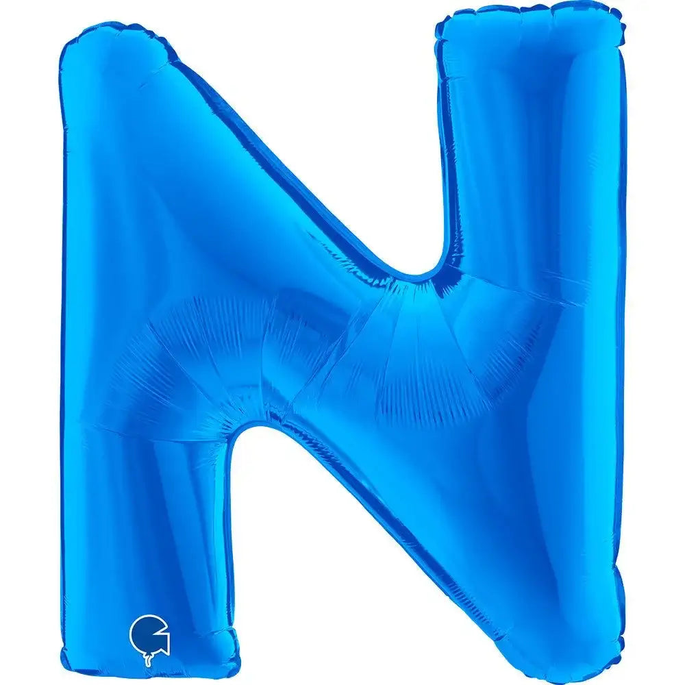 Letter Ballon N Blauw - 102 cm - Ballonnenshop.nl