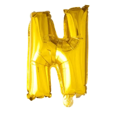 Letter Ballon N Goud - 41 cm - Ballonnenshop.nl