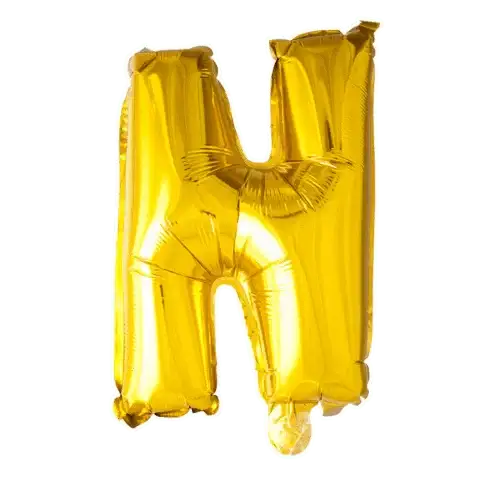 Letter Ballon N - Goud - 41 cm - Ballonnenshop.nl