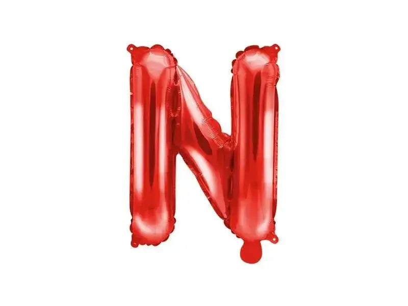 Letter Ballon N Rood - 35 cm - Ballonnenshop.nl