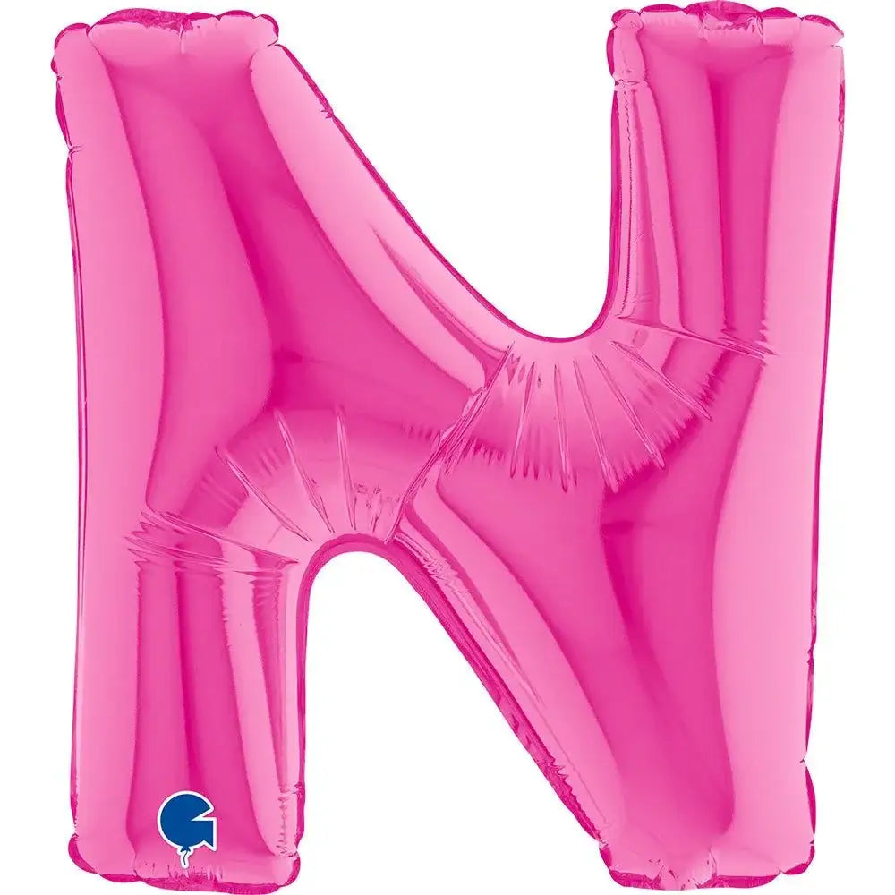 Letter Ballon N Roze - 35 cm - Ballonnenshop.nl