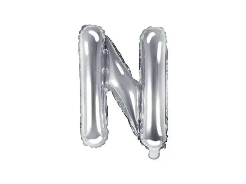 Letter Ballon N Zilver - 35 cm - Ballonnenshop.nl