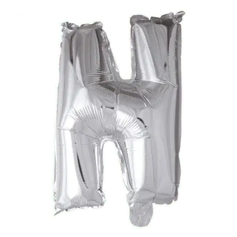 Letter Ballon N - Zilver - 41 cm - Ballonnenshop.nl