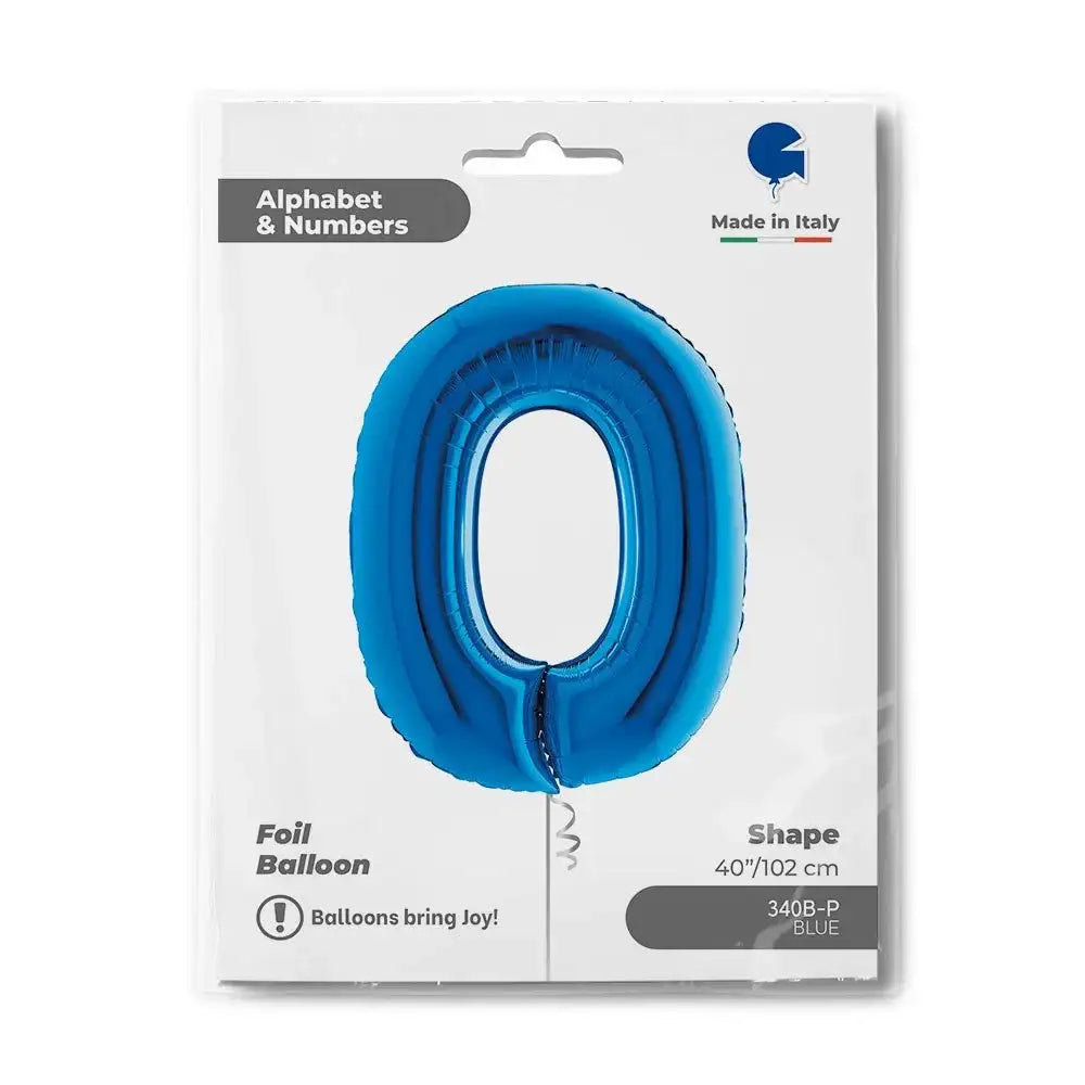 Letter Ballon O Blauw - 102 cm - Ballonnenshop.nl