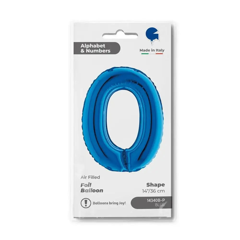 Letter Ballon O Blauw - 35 cm - Ballonnenshop.nl